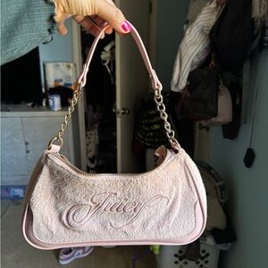 Juicy Couture Light Pink Terry Shoulder Bag